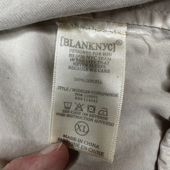 NWOT Anthropologie Blank NYC Breezy Moto Jacket Size XL White Sand Tan - Picture 12 of 13